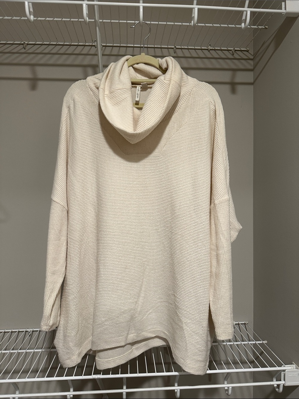 Cozy Cream Cowl Neck Sweater - Relaxed Fit